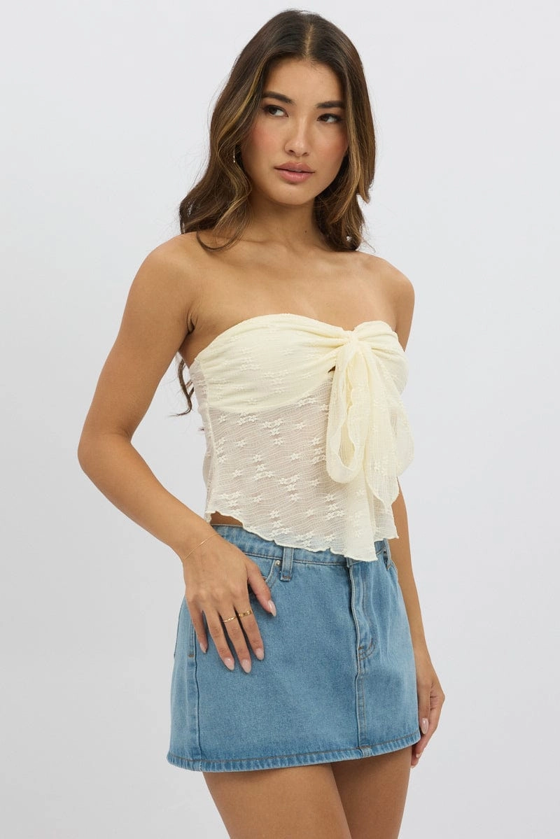 White Boob Tube Top Lace