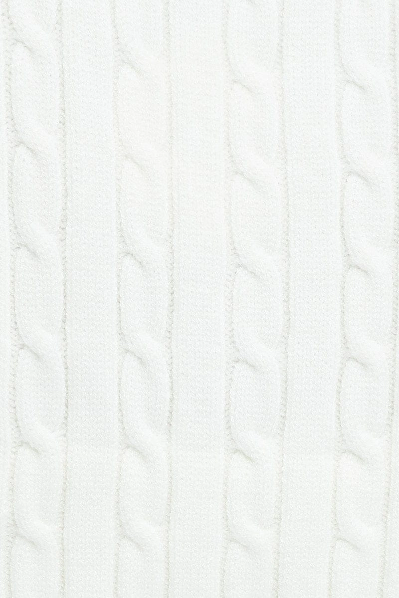 White Cable Knit Vest