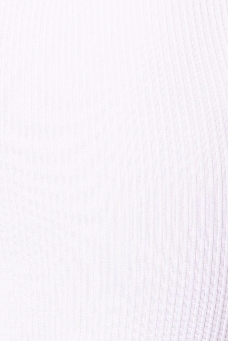 White Tank Top Crew Neck Seamless