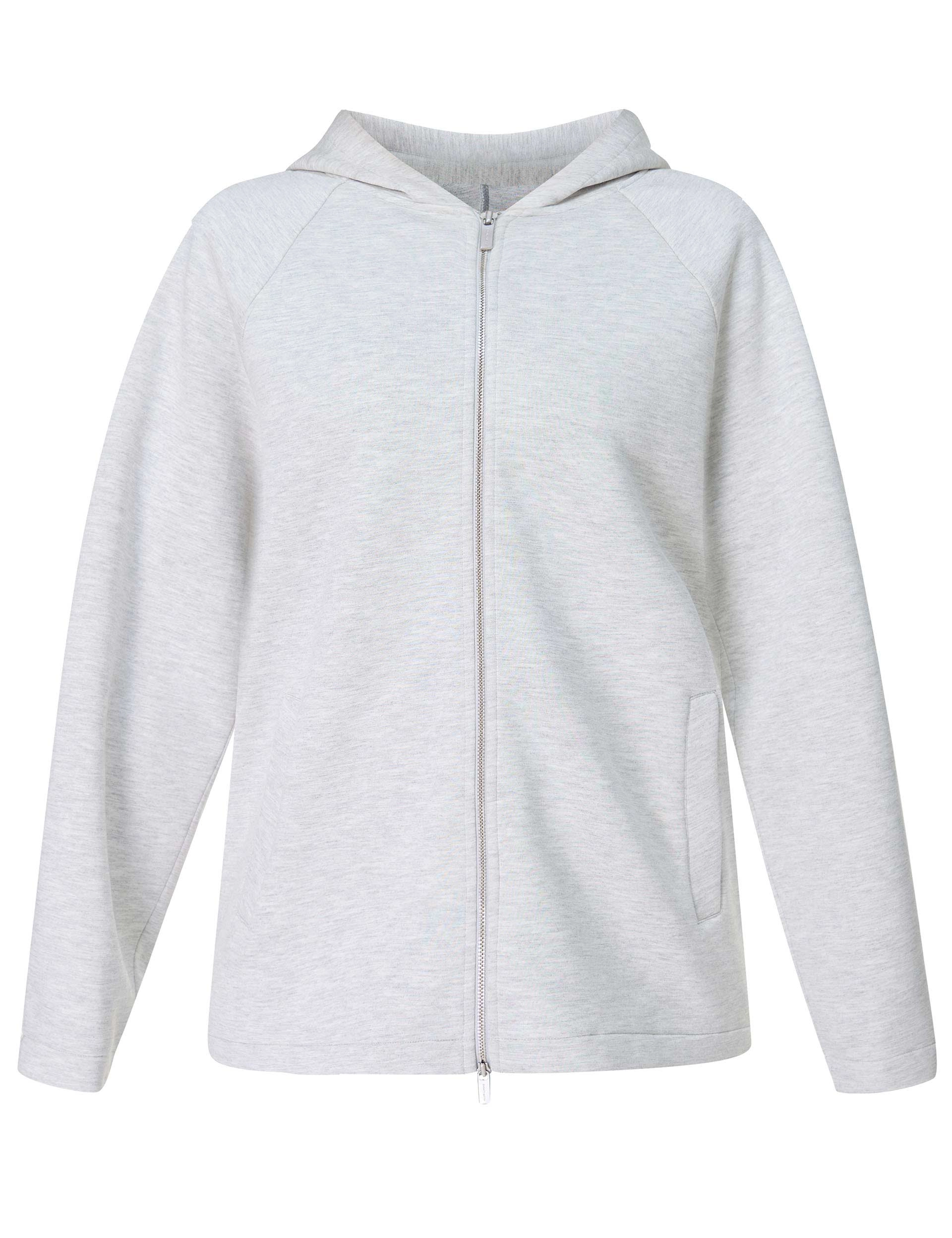 Wind Down Zip Up Hoody - Ice Grey Marl
